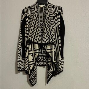 Staring at Stars Black and White Geometric Cardigan